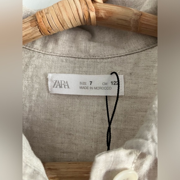 ZARA girls linen romper jumpsuit - Picture 3 of 5